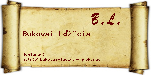 Bukovai Lúcia névjegykártya
